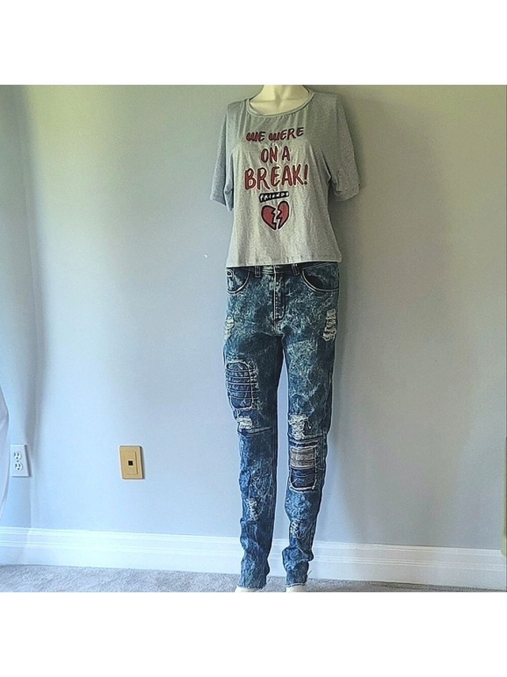 Power of Diesel Denim Destroyed Slim Skinny-Fit Jeans Size 28 - Picture 8 of 12